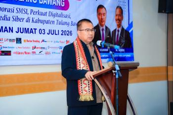 Donny Irawan Lantik Abdul Rohman yang Terpilih Secara Aklamasi Pimpin SMSI Tulang Bawang Periode 2026–2029
